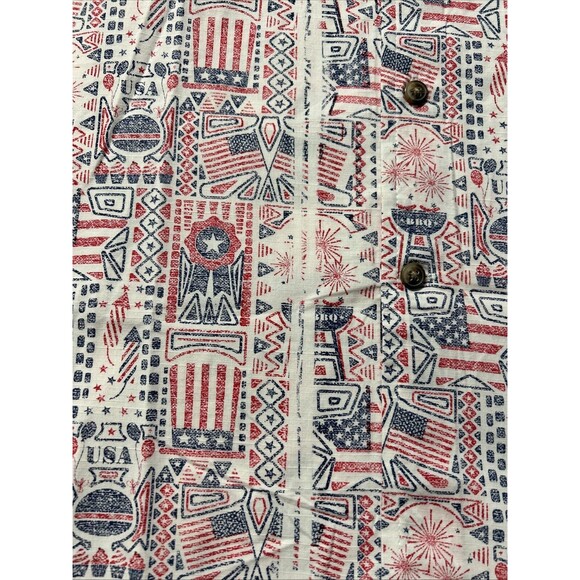 Oliver And Burke Men's Medium 4th of July Button-up Short Sleeve Shirt - Picture 10 of 16